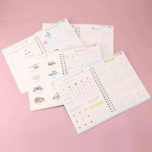 KIDS MAGIC PRACTICE BOOK (4 BOOKS+10 REFILLS+1 GRIPPER+1 PEN)