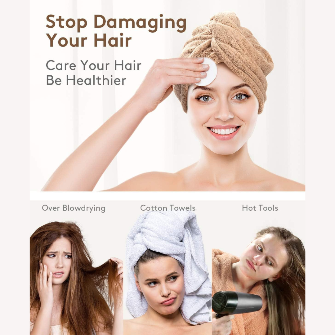 Magic Hair Drying Cap –🔥 2 PCS 🔥 Random Colours