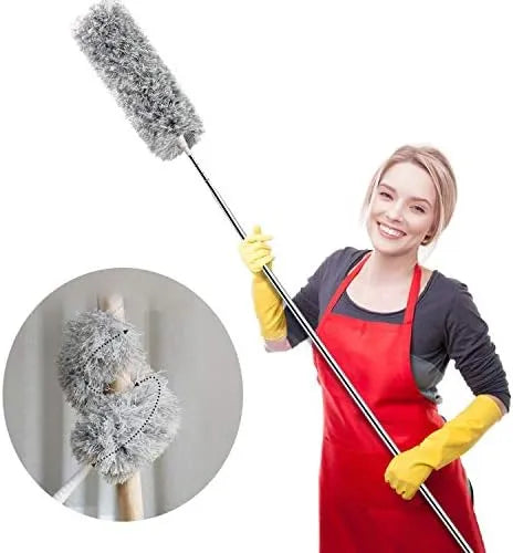 Microfiber Duster Stainless Steel Pipe Perfect for Ceiling, Fans, and Furniture Cleaning
