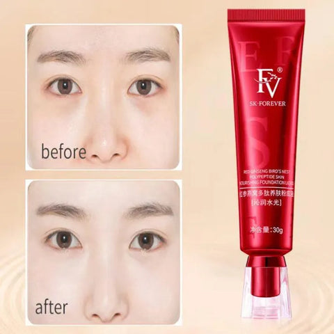 FV Liquid Foundation Makeup, Full Coverage Oil Control Flawless 12 Hour Long Lasting Concealer Matte Foundation